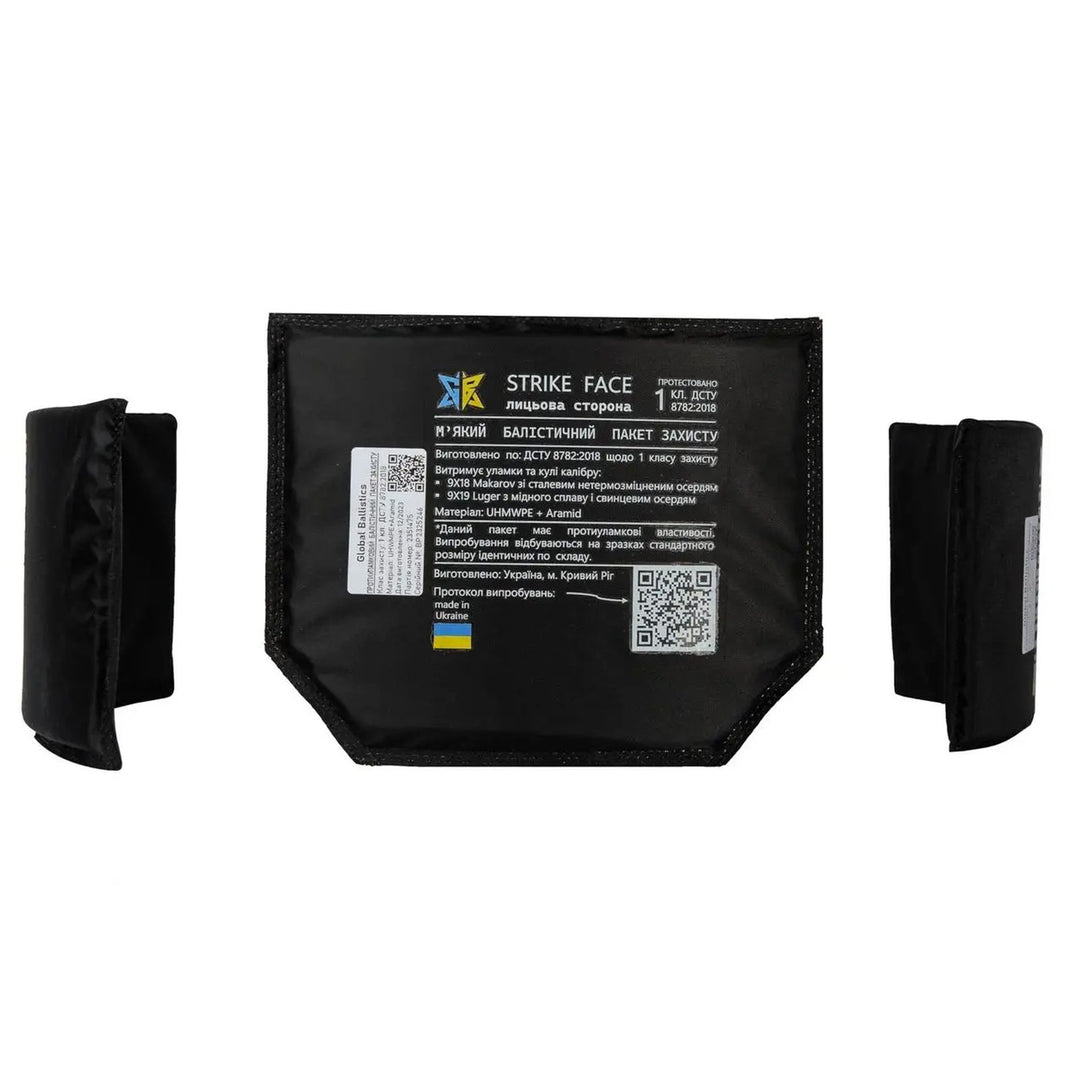 Full set of groin and side soft armor plates for tactical use