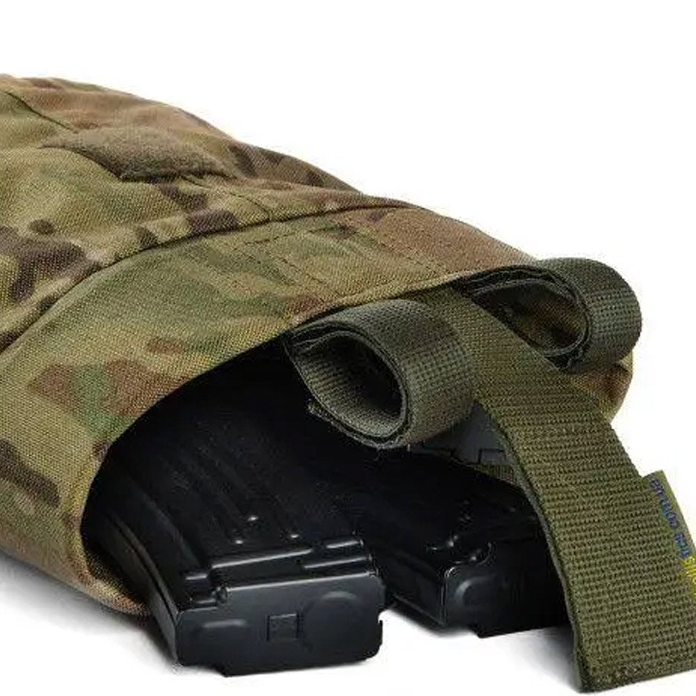 ulticam double magazine pouch with open-top retention system and rifle magazines