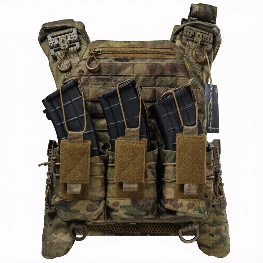 Gen.5 Multicam Plate Carrier with 3 AK Mag Pouches - Military Body Armor