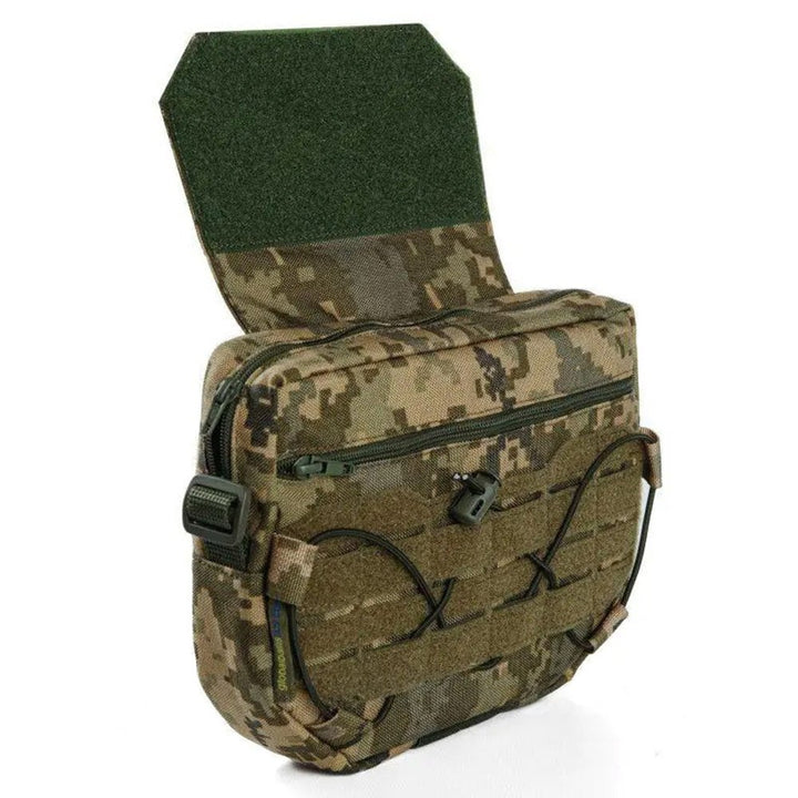 MM14 pixel abdominal pouch for plate carrier with MOLLE webbing and VELCRO mounting