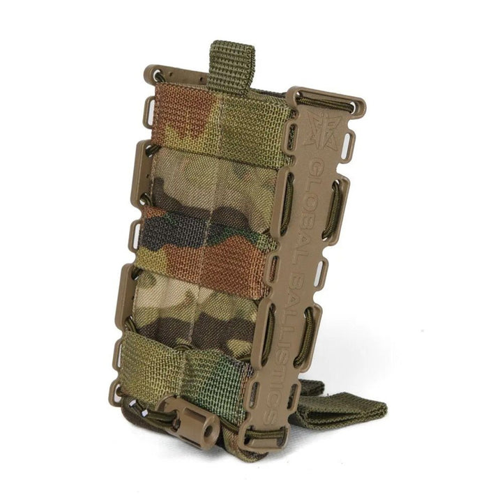 Empty multicam AK AR mag pouch with reinforced side panels