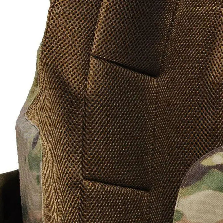 Breathable mesh padding inside multicam plate carrier vest