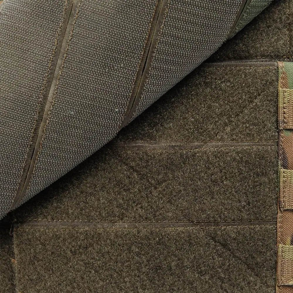 Close-up Velcro panel on tactical plate carrier vest