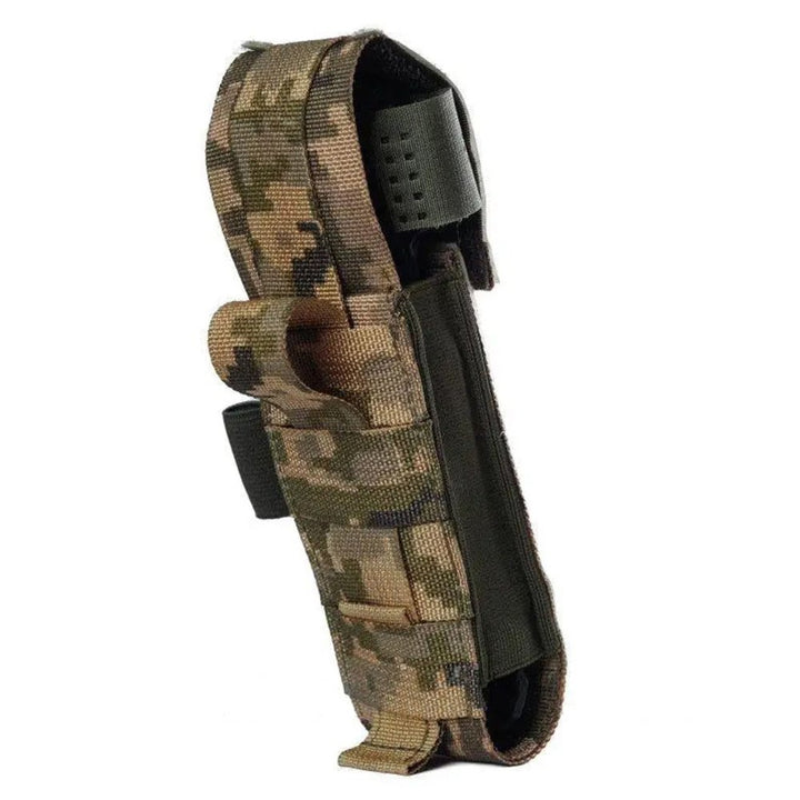 Ukrainian army CAT tourniquet pouch in MM14 pixel camouflage with secured tourniquet inside