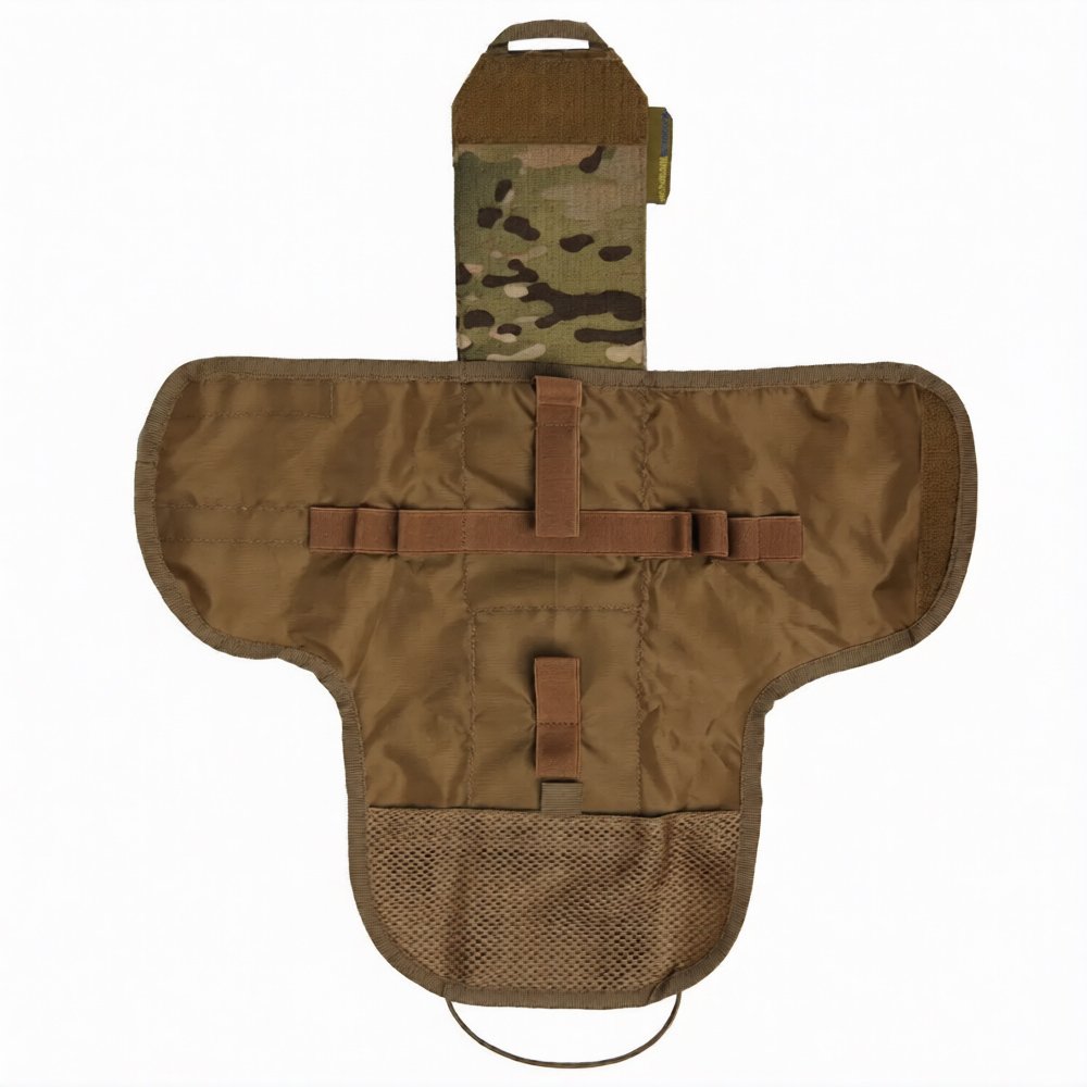 Pull-out organizer of vertical IFAK pouch with elastic retention loops