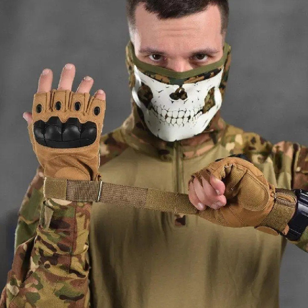 Fingerless Coyote Gloves Protection VT6011