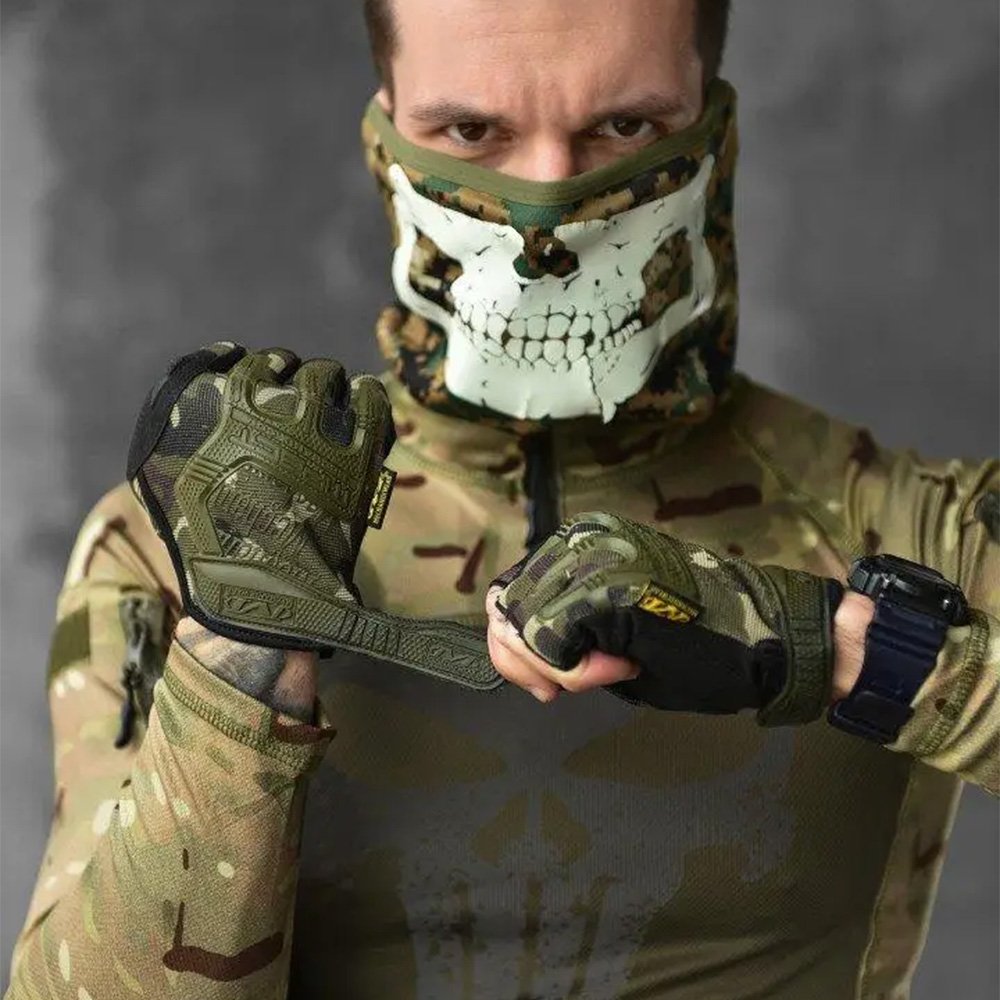 M-Pact Fingerless Tactical Gloves Oliva VT1023-3