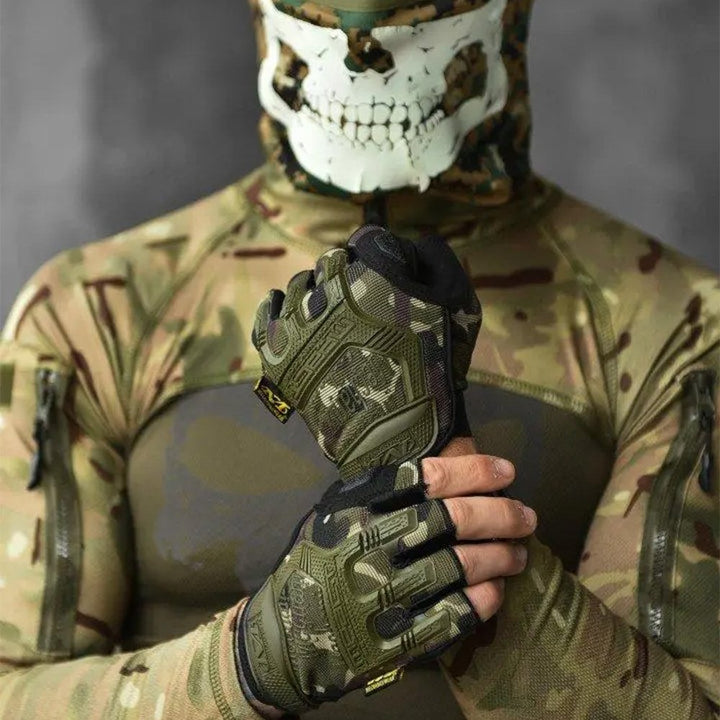 M-Pact Fingerless Tactical Gloves Oliva VT1023