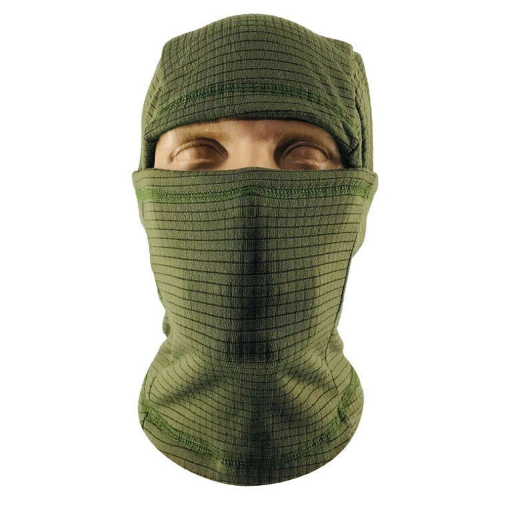 Olive Ninja Balaclava Straight Front View