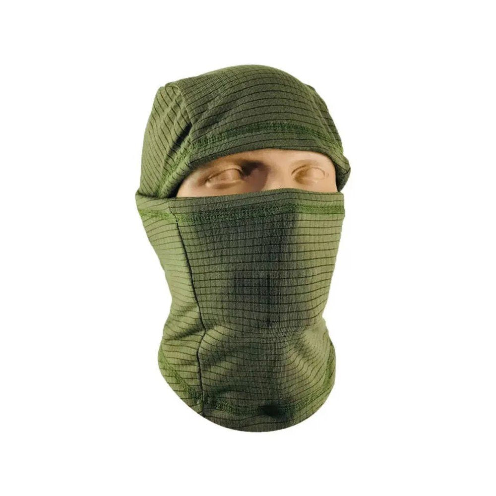 Olive Ninja Balaclava Front Angle View