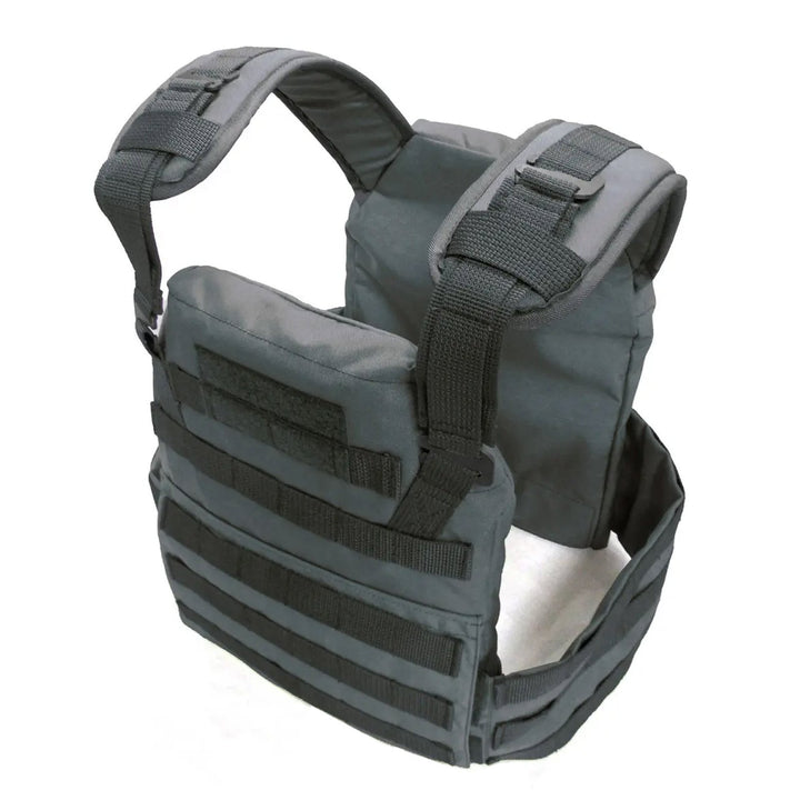 Side view of olive plate carrier vest