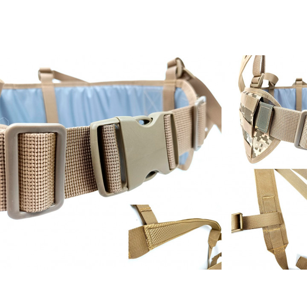 Tactical MOLLE Belt M1 – Pixel Camo MM-14 Load-Bearing Belt with Adjustable Shoulder Straps