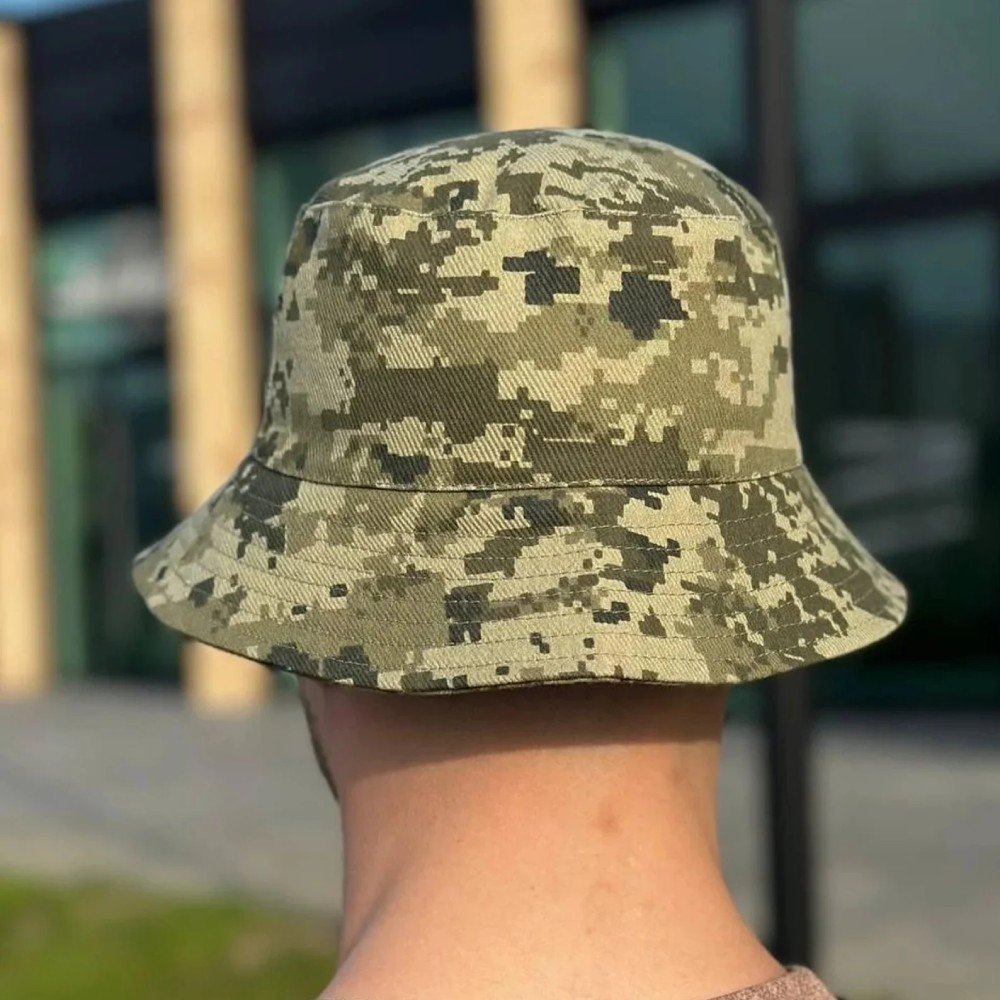 Ukrainian army panama with engraved trident back