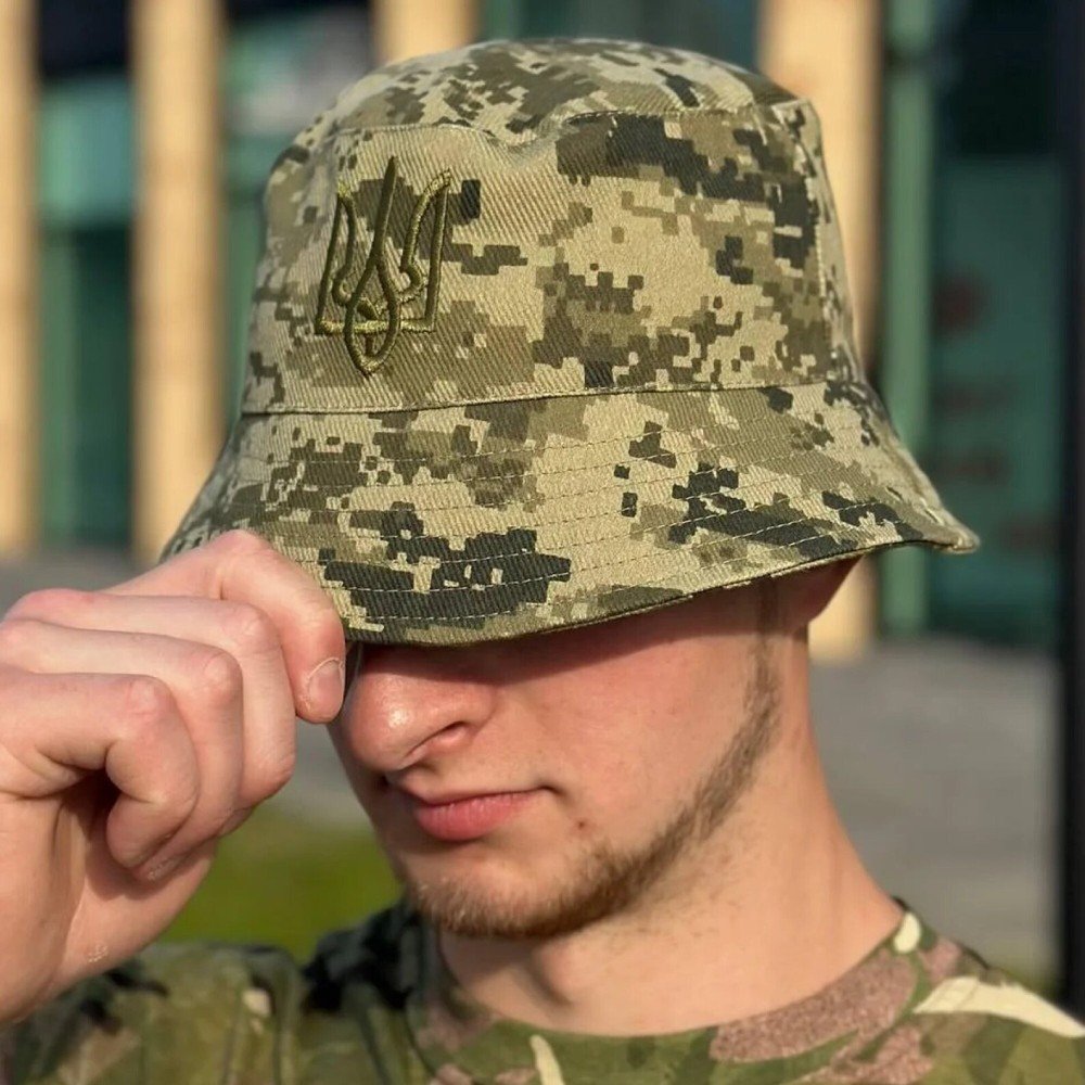 Ukrainian army panama with engraved trident2