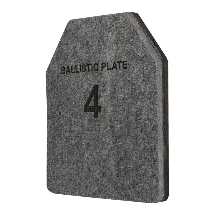 Angled view of Level IV steel ballistic plate