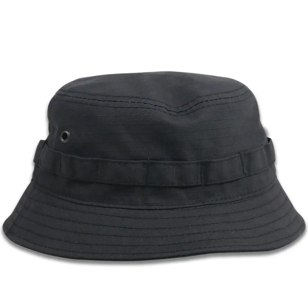 Tactical Black Panama Hat – Front View