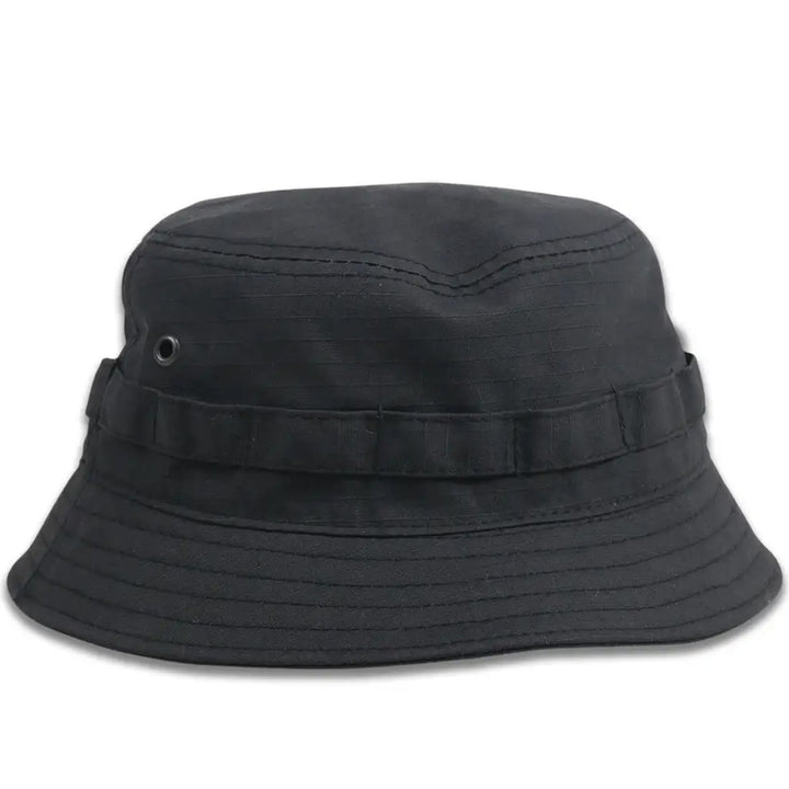 Tactical Black Panama Hat – Front View