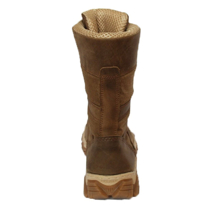 Back view of Coyote Brown Ankle Boots showing sturdy design.