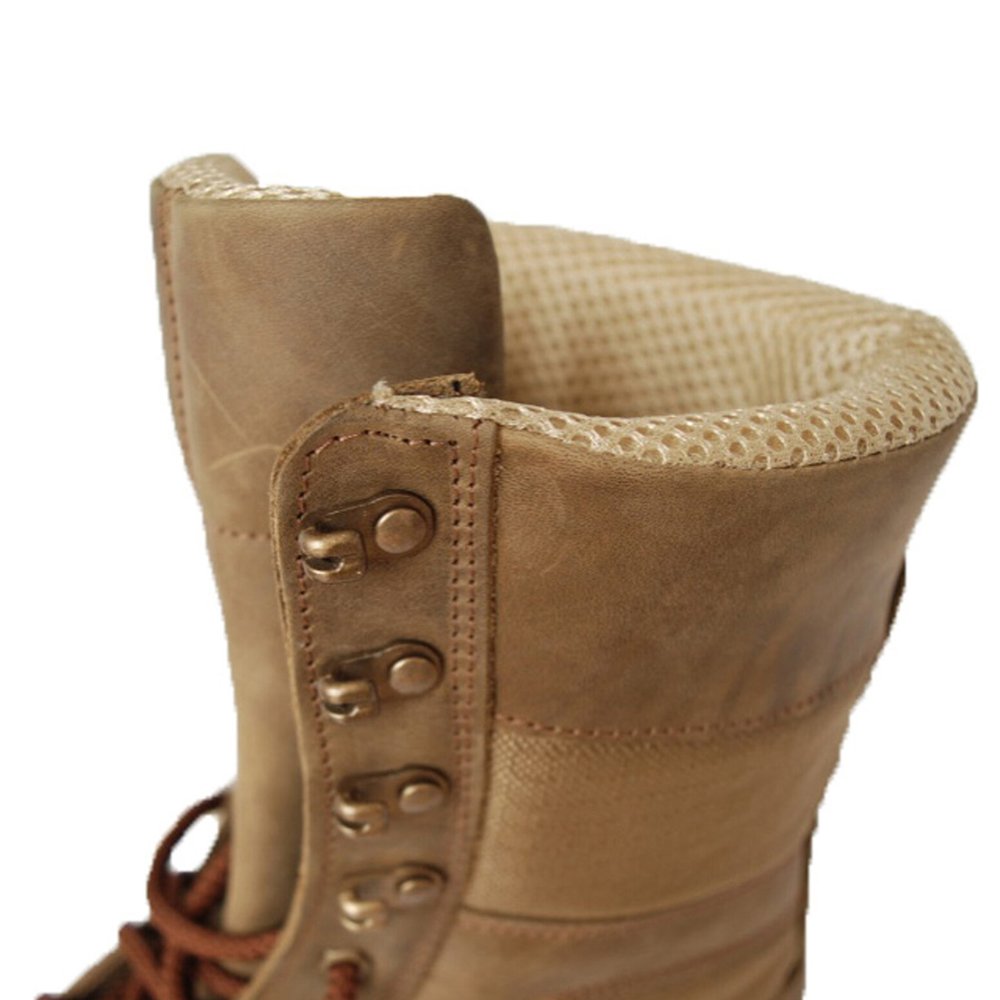 Coyote brown boots Leather ankle boots Field-tested military boots - Mens combat boots Tactical summer boots