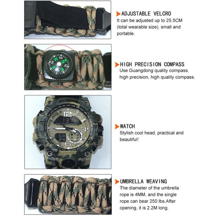 Multi-function military wristwatch Tactical camouflage watch Analog watch - Ukrainian army wristwatch for men Field watch Survival gear