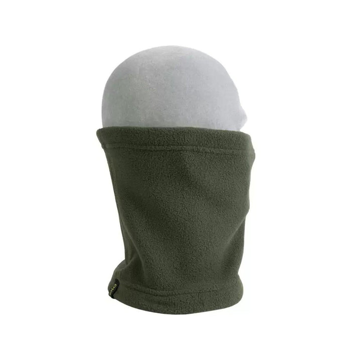 Back View of Olive Fleece Tube Scarf