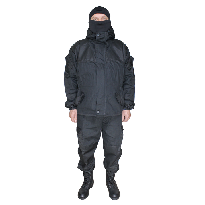 Gorka 3 suit Black military uniform - Gorka suit, Airsoft hooded uniform, Tactical suit, Ukrainian army surplus