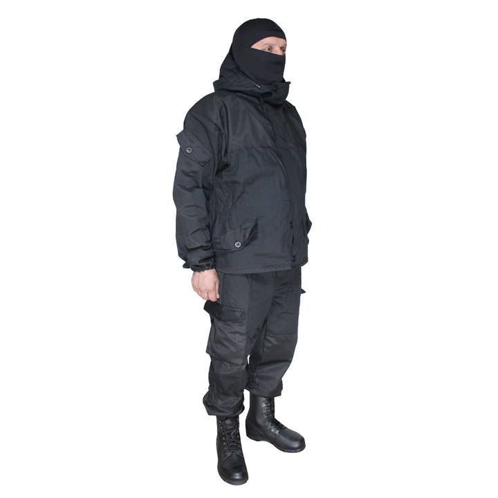 Gorka 3 suit Black military uniform - Gorka suit, Airsoft hooded uniform, Tactical suit, Ukrainian army surplus