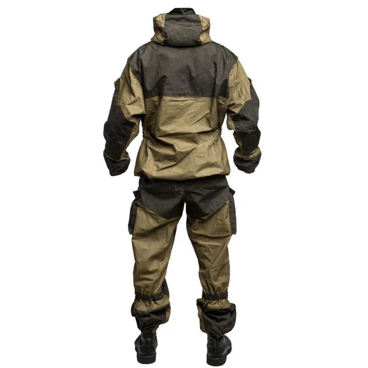 The backside of the Gorka 4 suit illustrating the combat uniform&