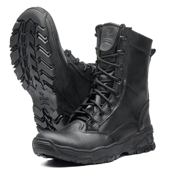 Black Ukrainian Army Nubuck Leather Tactical Boots