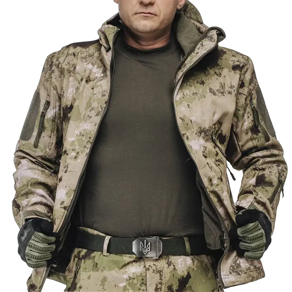 Ukrainian army camouflage jacket Moss camo tactical softshell jacket - Windproof &amp; Waterproof jacket Military gift for men