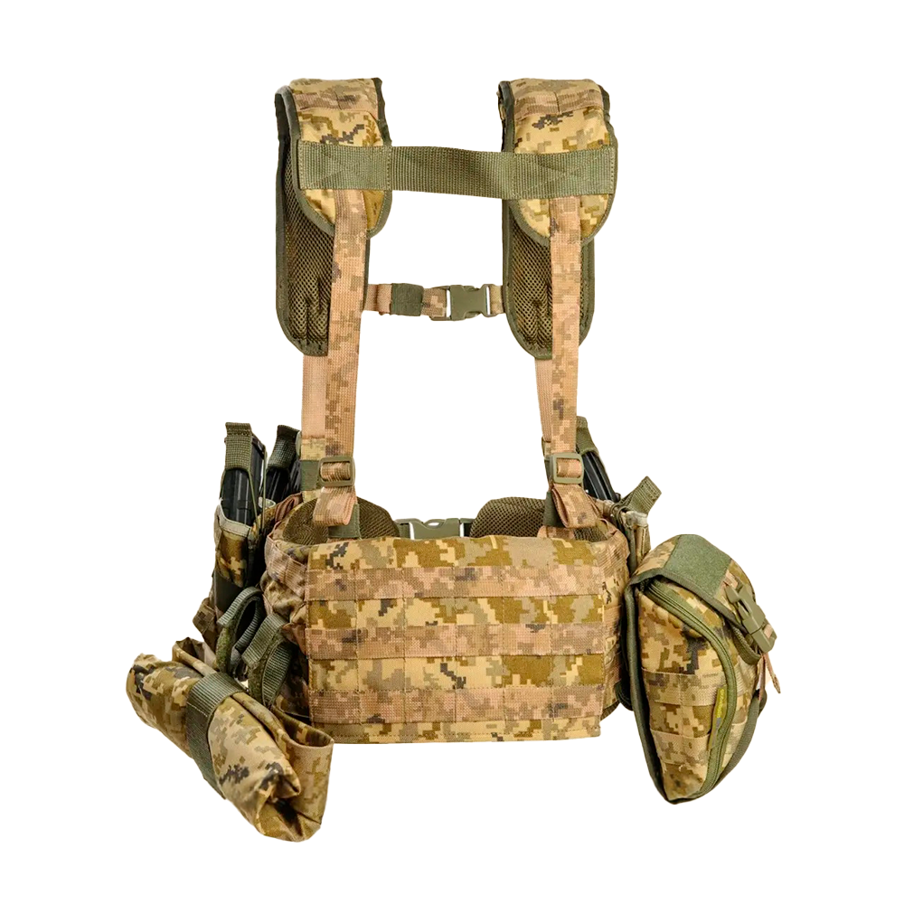 Pixel Camo RPS Tactical Load-Bearing Vest – Modular Military Harness System with Optional Pouches