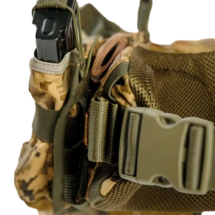 Pixel Camo RPS Tactical Load-Bearing Vest – Modular Military Harness System with Optional Pouches