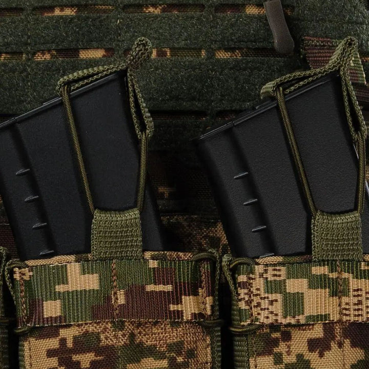 Gen. 3 Predator Camouflage Plate Carrier Vest With Pouches - Tactical MOLLE Plate Carrier