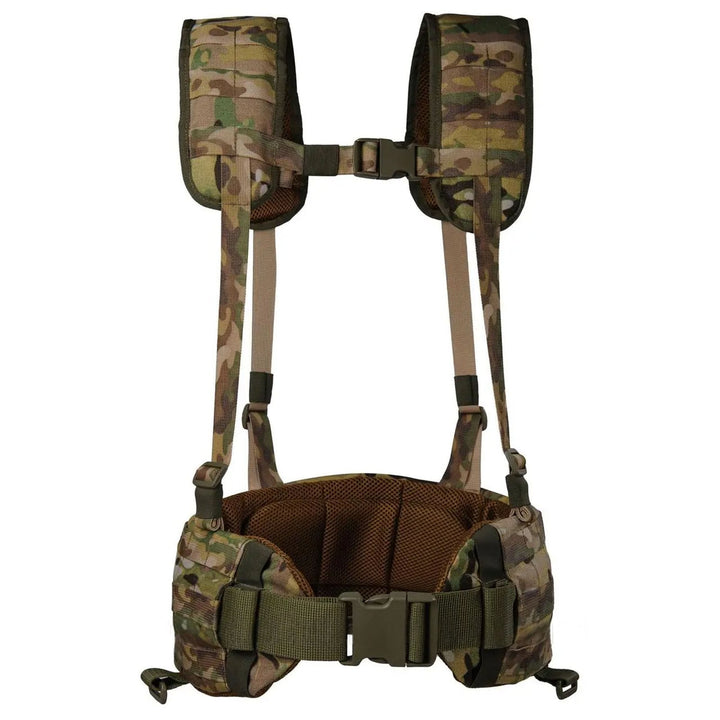 Multicam tactical vest harness front view
