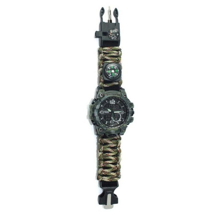 Analog Wristwatch for Men with a Rugged Camo Strap