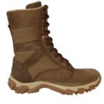 Side profile of Coyote Brown Ankle Boots with visible mesh panels.