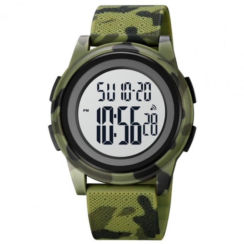 Full view of camouflage digital wristwatch suitable for the Ukrainian army