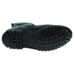 Sturdy sole of black military tactical boots