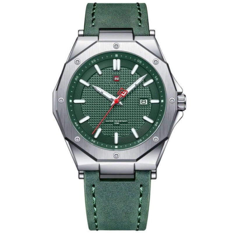 Seiko wristwatch with green dial and date function for the US Navy.