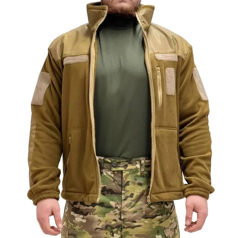 Ukrainian military fleece jacket unzip