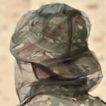 Back view of Ukrainian Army Multicam Panama Hat with mosquito net.