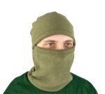 Olive Fleece Balaclava Front View