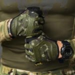 M-Pact Fingerless Tactical Gloves Oliva VT1023-2