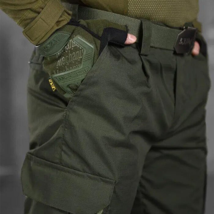 Men's Rip-Stop Olive Tactical Trousers4