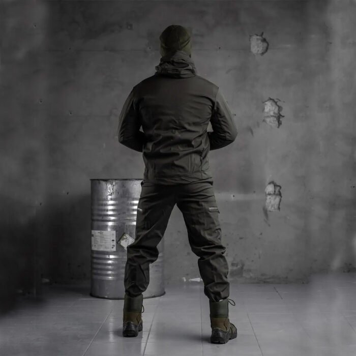 Olive Tactical Softshell Suit back