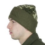 Knitted Olive Pixel Balaclava Ski Mask2