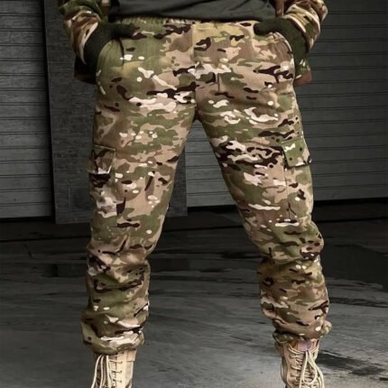 Tactical Winter Fleece-Lined Multicam Combat Pants