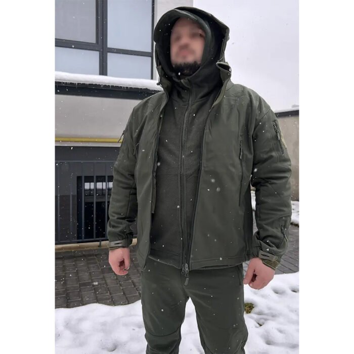 Waterproof Tactical Soft Shell Olive Jacket