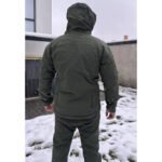 Waterproof Tactical Soft Shell Olive Jacket back