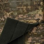 Hook and loop panel on military vest